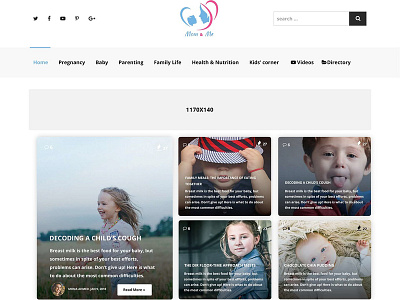 Mom & Me - PSD Template for Blog, Personal and News blog design mom news personal assistant personal blog ui uiux ux