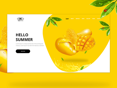 Fruit PSD Template animation design flat fruit icon illustration summer ui uiux ux vector web website