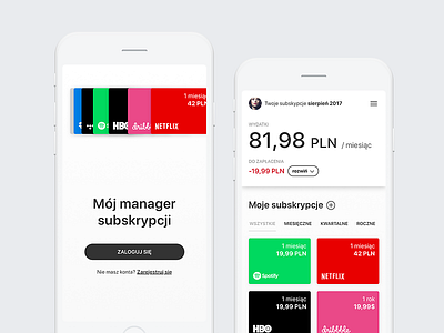 Subscription manager apps manager mobile mobile app subscription ui ux