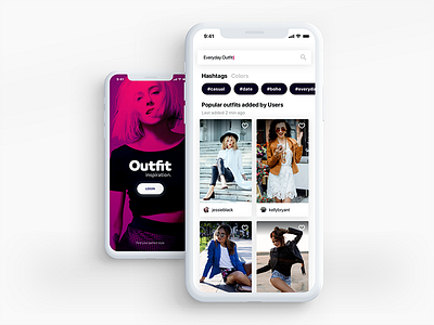 Outfit inspiration mobile app app dailyui fashion feed forfun inspiration mobile outfit style tags