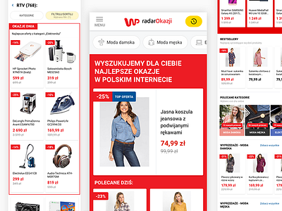 WP radarOkazji  - e-commerce design - mobile