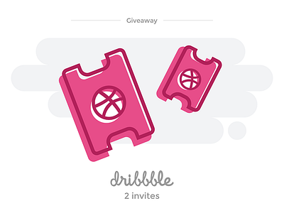 2 Dribbble Invite dribbble dribbble invite giveaway invitation invite