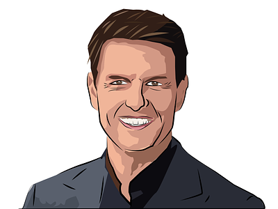 Tom Cruise! art illustrations portrait practice vector