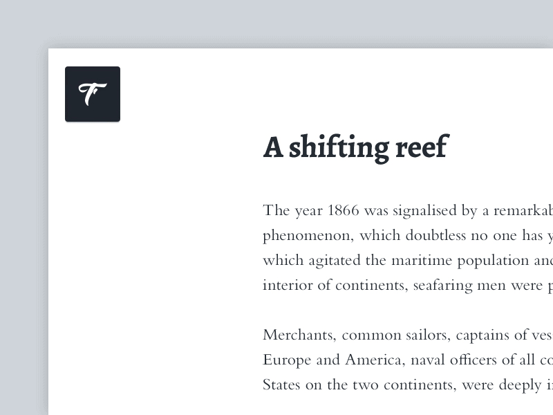 Fountain - the writer's delight animation article flat icons menu minimal minimalist motion