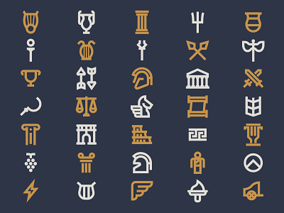 Greek mythology Icon pack ancient greece icon set