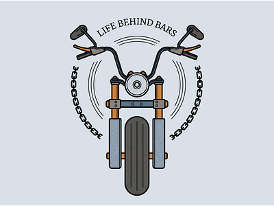 Life behind bars bars bike chains driving motorbike