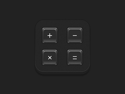 The black calculator button. icon