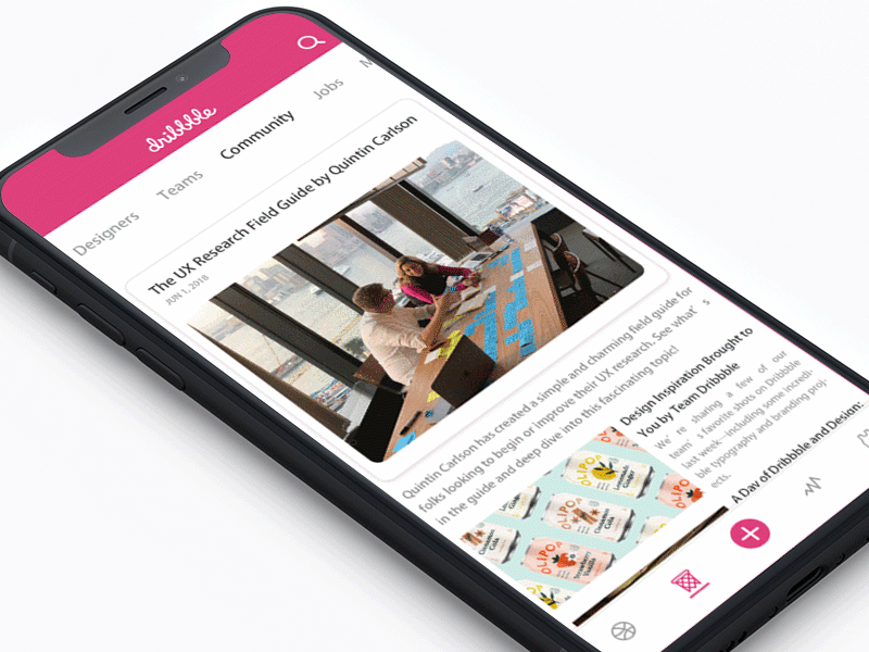 Community Demo#dribbble app redesign