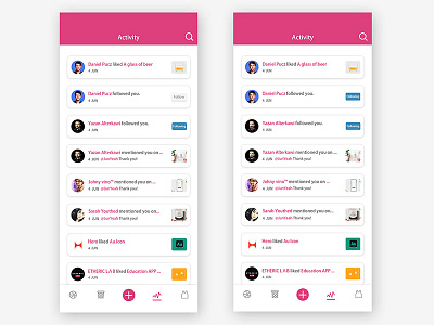 Activity#dribbble app redesign app dribbble redesign