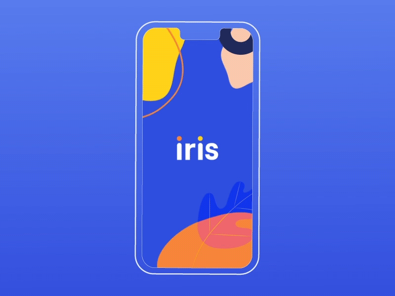 Iris splash and login screen banking app branding login splash