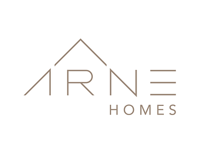 A Custom Homes Logo Design Concept clean custom home design geometric home house identity logo minimal modern typographic