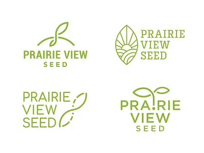 Prairie View Seed Logo agronomy icon identity infinite infinity leaf logo minimalist seed seedling sun