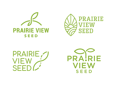 Prairie View Seed Logo agronomy icon identity infinite infinity leaf logo minimalist seed seedling sun