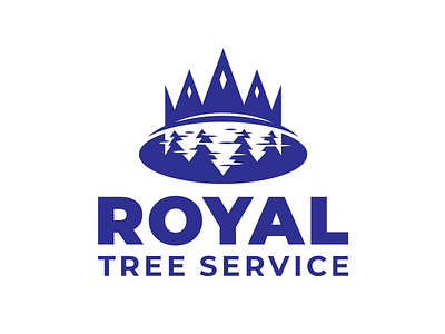 Royal Tree Service Logo brand branding crown design designer freelance graphic icon identity logo mark missouri mo pictorial reflection royal st louis stl tree
