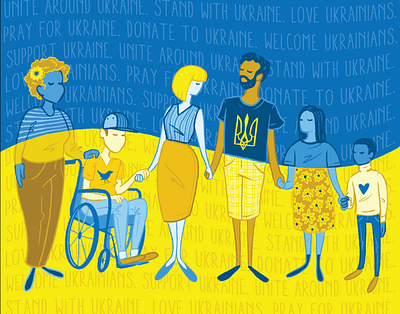 For Ukraine digital drawing flag humanitarian illustration illustrator procreate sketch ukraine ukrainian