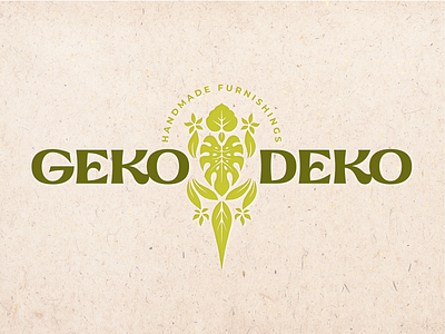 Geko Deko Logo Design bohemian boho branding decor design designer freelance gecko graphic leaf leaves lizard logo mid century modern missouri monstera professional small business st louis stl