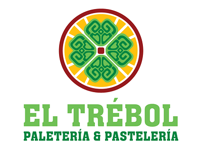 El Trébol (The Clover) Logo brand branding clover logo mexican restaurant trebol