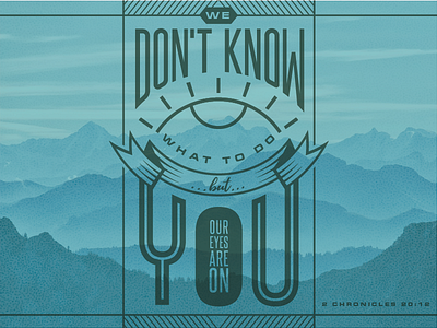 Eyes on You eye layout quote typography