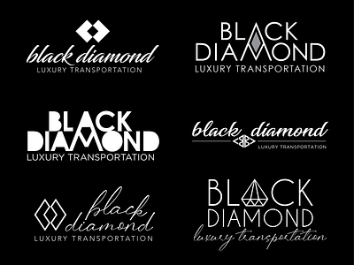Black Diamond Luxury Transportation Logo Concepts black diamond diamond logo elegant identity luxury luxury brand party bus transportation
