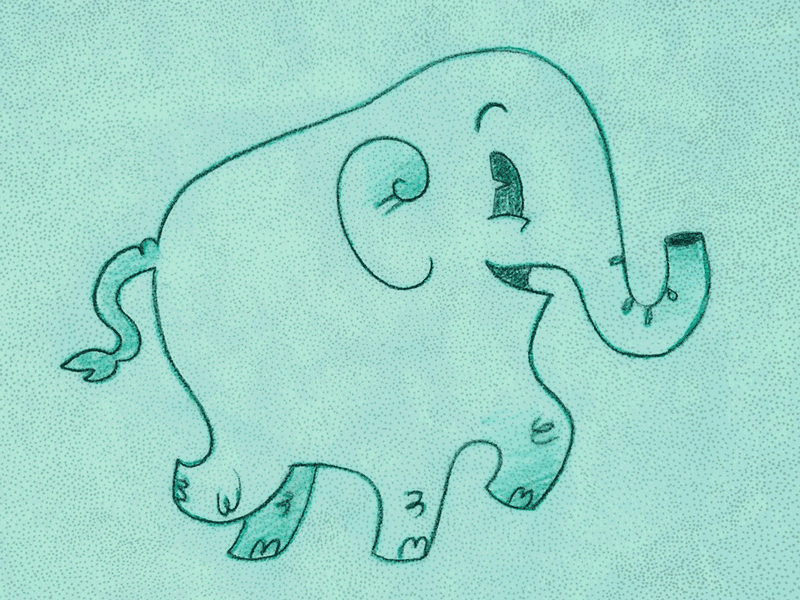 Hoppy Little Elephant animation baby cartoon concept cute drawing elephant gif hand drawn retro sketch sketched