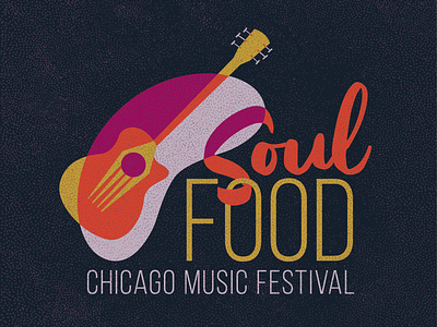 Soul Food: Chicago Music Festival (WIP) bean chicago festival food fork guitar identity jazz logo mark music poster soul soul food soulfood wip