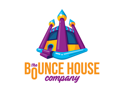 The Bounce House Co. Logo (WIP) 3 point bounce house bouncy castle brand branding childrens drawing fun identity illustration kids logo mark perspective professional