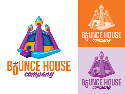 The Bounce House Company - Color Variations 3 point bounce house bouncy castle brand branding childrens design icon identity kids logo mark perspective
