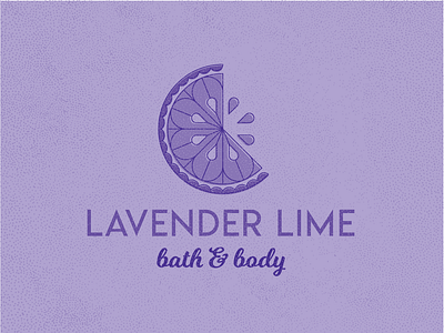 Lavender Lime Bath & Body bath body branding care citrus cosmetics design icon identity lavender lemon lime logo mark purple