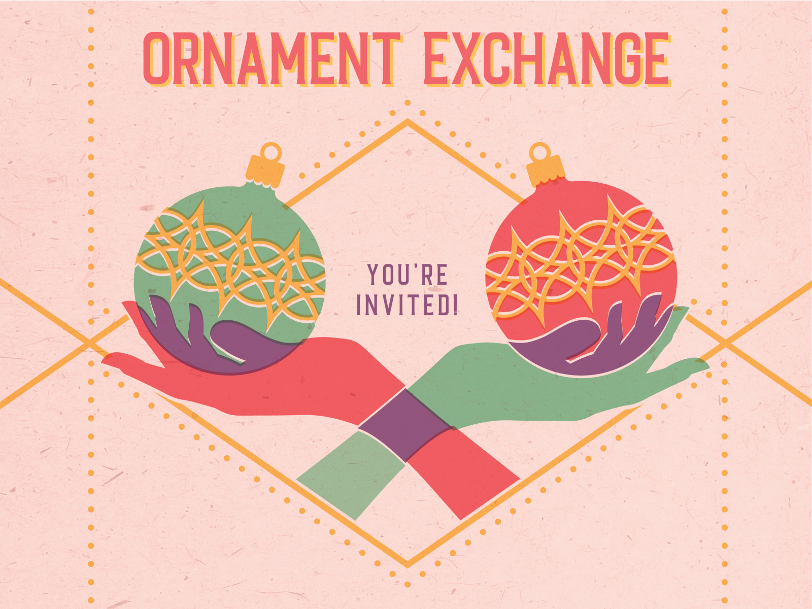 Ornament Exchange Invitation by Andrea Maxwell on Dribbble