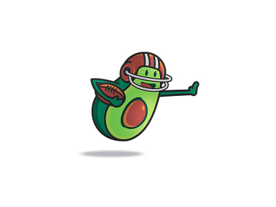 Avocado Character Illustration avocado avocados branding character character design football illustration