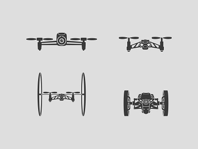 Parrot Drones Icons drone icon