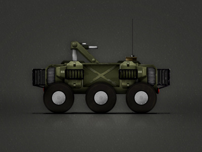Tank side view game ilustration militar tank