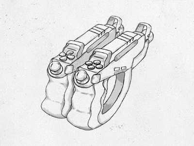 Gun controller concept concept controller game gun line drawing