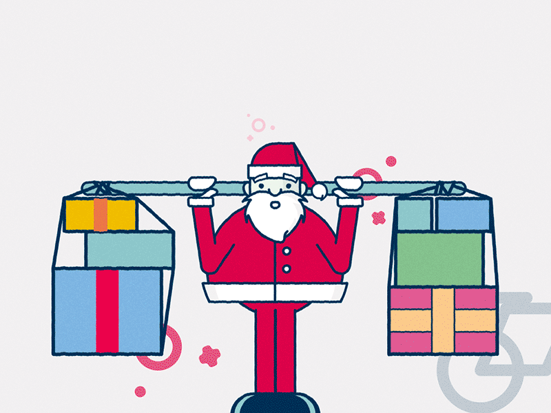 Santa - Crossfit animation christmas illustration