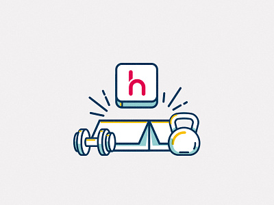 Hoppy® Pack Icon fitness hoppy icon illustration outline