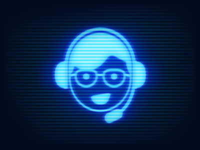Breezi Support Iconface blue screen face icon support