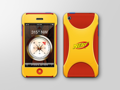 Nerf Iphone Case illustration iphone case nerf product design