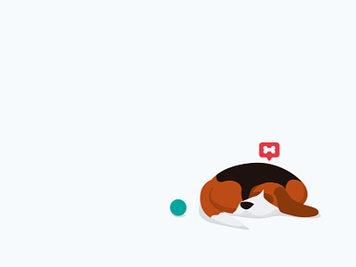Our most active member beagle illustration pet sleep