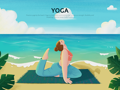 Yoga by the beach