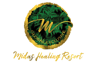 midas healing resort brand branding businesscard design flat illustrator logo minimal typography vector