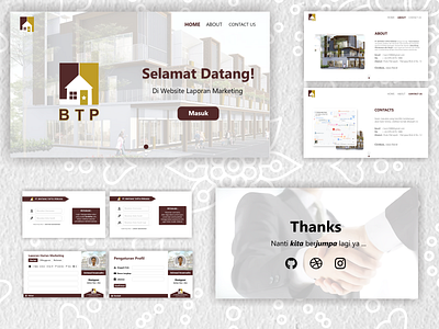 Report Marketing Website concept design flat ui ux website