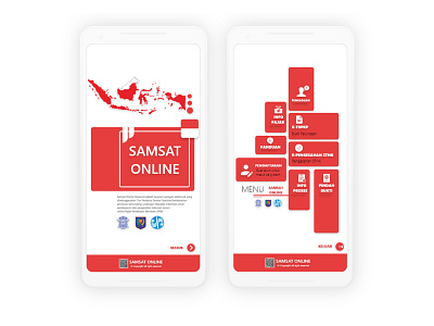 Samsat Online Android Design app concept design ui ux