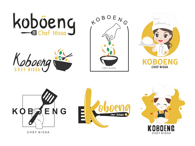 Koboeng Chef Nissa concept design icon illustration logo minimal