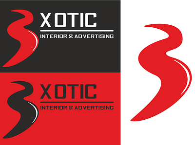 Concept Logo Xotic concept design flat icon logo minimal