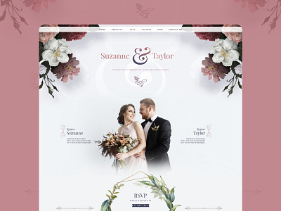 My Wedding Story application design design graphic design landing page ux design web template website wedding app