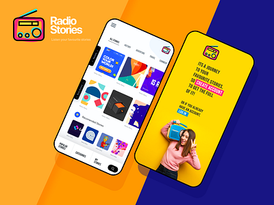 RadioStory | Podcast UI kit branding landing page ui design ui kit ui ux