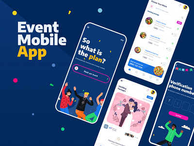 Event Try | Event App app design app template app template design figma design template design ui design
