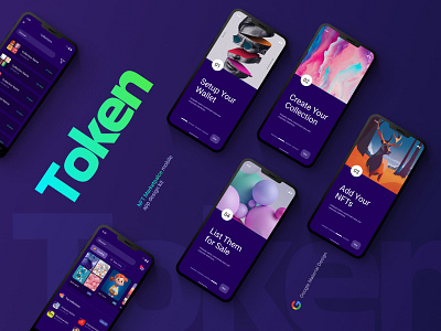 TOKEN | NFT Marketplace | Mobile App application design bitcoin cryptocurrency design design studio easy design figma google material design marketplace app metaverse mobile application nft nft mobile app product design token ui ui design ui kit ux ux design