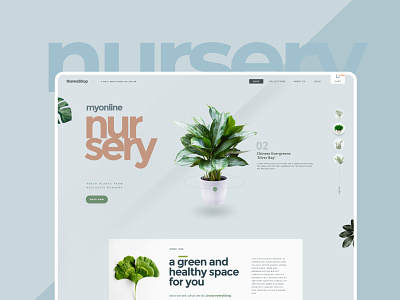 My Online Nursery | Web Template design design studio easy design easy to use ecommerce figma green website landing page minimal website online nursery plant website ui ui design ux ux design webdesign website website template