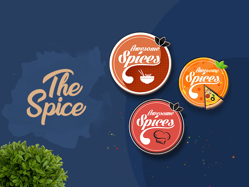 The Spice Logo restaurant colours typography branding logo